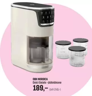 Obh Nordica - Dolci Gelato -jäätelökone