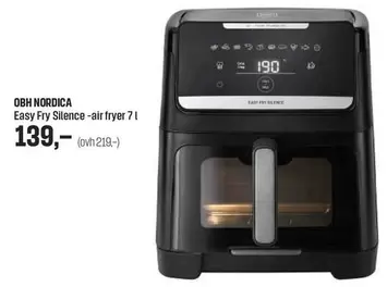 Obh Nordica - Easy Fry Silence -air fryer 7 l