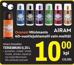 Airam Klassikko TERÄSMUKI 0,35 L