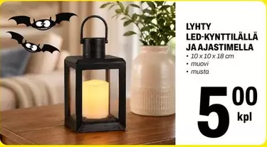 LYHTY LED-KYNTTILÄLLÄ JA AJASTIMELLA