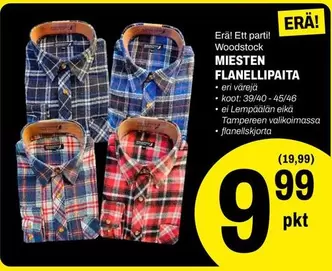 MIENSTEN FLANELLIPAITA