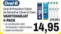 Precision Clean tai Sensitive Clean & Care VAIHTOHARJAT 4-PACK