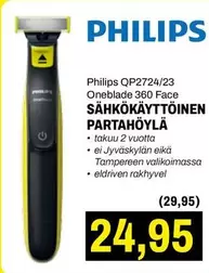 Philips QP2724/23 Oneblade 360 Face SÄHKÖKÄYTTÖINEN PARTAHÖYLÄ