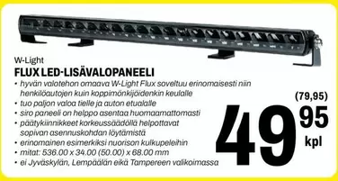 FLUX LED-LISÄVALOPANEELI