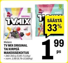 Original - TV MIX ORIGINAL TAI KIRPEÄ MAKEISSEKOITUS