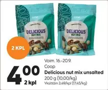 Delicious nut mix unsalted