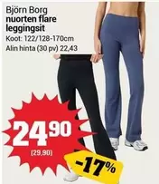 Björn Borg nuorten flare leggingsit