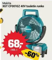 Makita - XGT CF001GZ 40V tuuletin runko