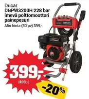 DGPW3200H 228 bar imevä polttomoottori painepesuri