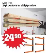 2kpl puutavarankannattimet