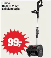 Dual 18 V 12" akkulumilapio