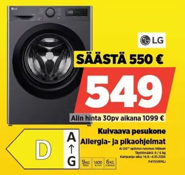 Kulmaava pesukone
