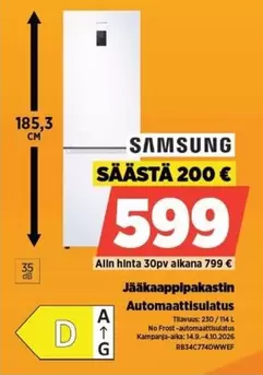 Jääkaappipakastin Automaattisulatus
