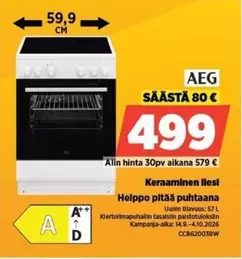 Uunin tilavuus: 57 L