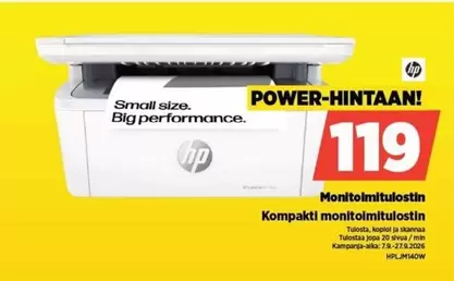Hp - Monitoimitulostin Kompakti monitoimitulostin