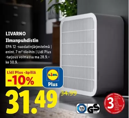 Ilmanpuhdistin EPA 12