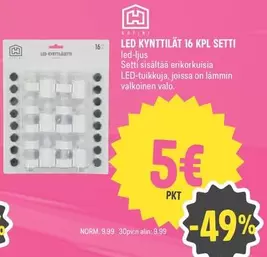 LED KYNTTILÄT 16 KPL SETTI