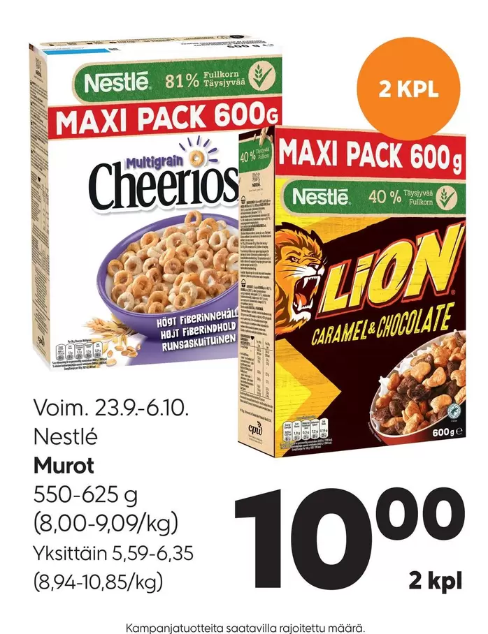 Cheerios Multigrain & Lion Caramel Chocolate