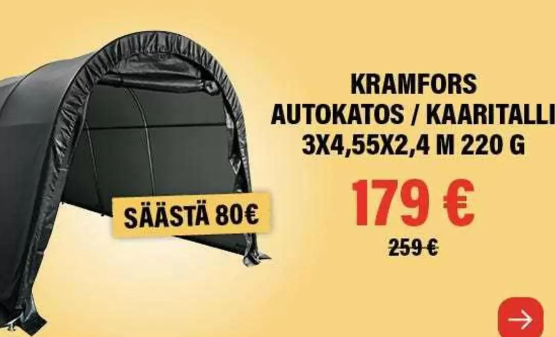 AUTOKATOS / KAARITALLI 3X4,55X2,4 M 220 G