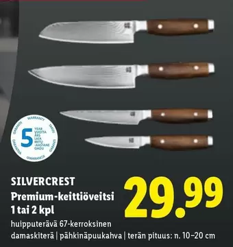 Premium-keittiöveitsi 1 tai 2 kpl