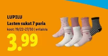 Lasten sukat 7 paria