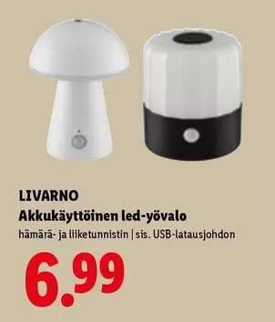Akkukäyttöinen led-yövalo