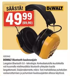 Dewalt - Bluetooth kuulosuojain