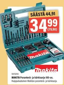 Makita - Poranterä- ja kärkisarja 100-os.