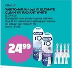 Oral B - VAIHTOHARJA 4 kpl IO ULTIMATE CLEAN TAI RADIANT WHITE