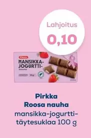 mansikka-jogurtti-täytesuklaa
