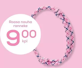 Roosa nauha ranneke