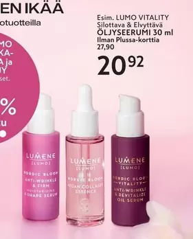 Nordic - LUMO VITALITY Silottava & Elvyttävä Öljyseerumi