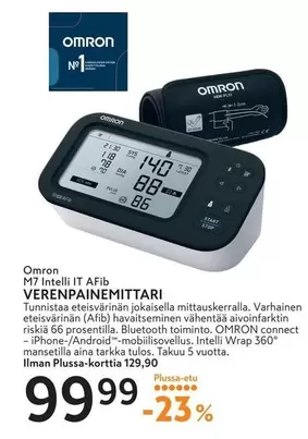 Omron - M7 Intilli IT AFib VERENPAINEMITTARI