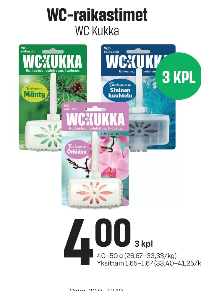 WC-raikastimet