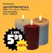 LED-PÖYTÄKYNTTILÄ