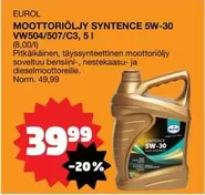 MOOTTORIÖLJY SYNTENCE 5W-30 VW504/507/C3