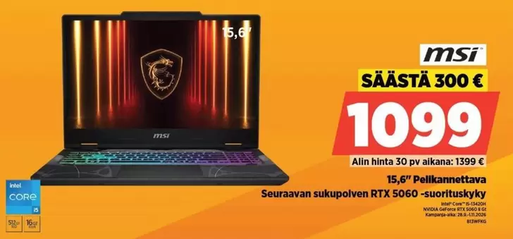 Intel - Pelikannettava RTX 5060