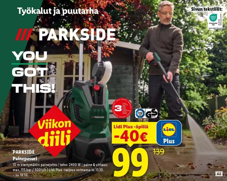 PARKSIDE Pressure Washer