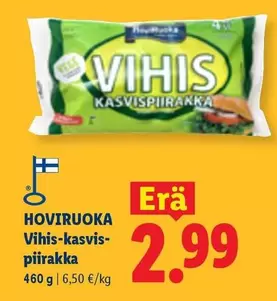 Vihis-kasvispiirakka