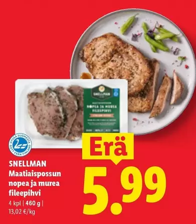 Maatiaisporsaan nopea ja murea fileepihvi