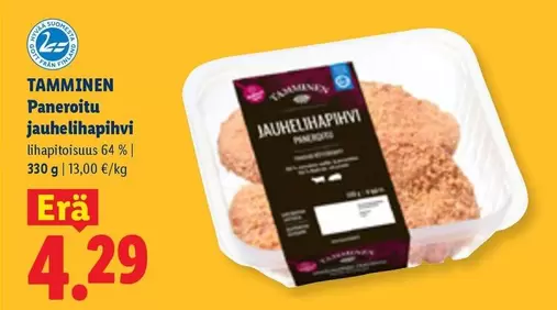 Paneroitu jauhelihapihvi