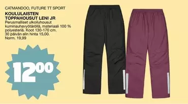 KOULULAISTEN TOPPAHOUSUT LENI JR