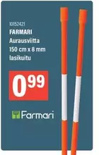 10152421 Aurausviitta 150 cm x 8 mm lasikuitu