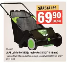 JAPE Lehdenkerääjä ja ruohonkerääjä 21" (533 mm)