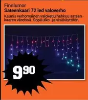 Sateenkaari 72 led valoverho
