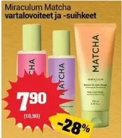 Matcha - Miraculum  vartalovoiteet ja -suihkeet