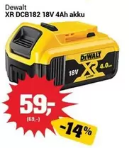 Dewalt - XR DCB182 18V 4Ah akku