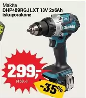 Makita - DHP489RGJ LXT 18V 2x6Ah isku porakone
