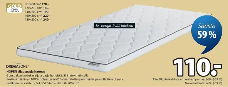 HOPEN sängynpatja