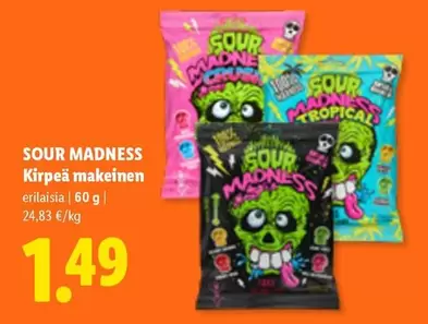 Sour Madness Kirpeä makeinen
